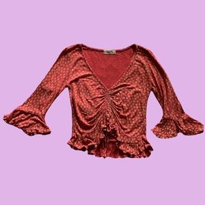 FEMME FLORAL RUFFLE‎ BLOUSE
